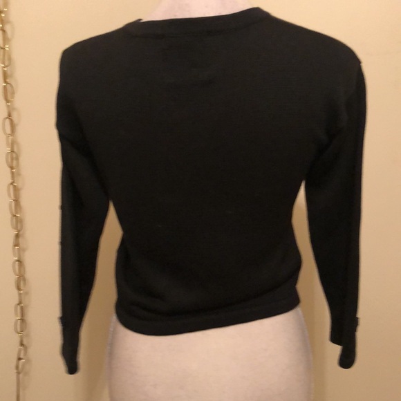 Vintage Michael Simon Girl Christmas Holiday Nutcracker beaded sweater - Picture 4 of 7